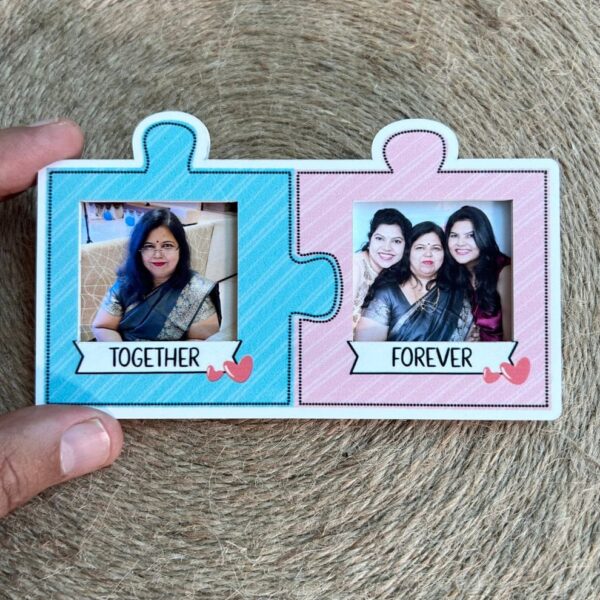 Personalized Puzzle Pieces Wooden Fridge Magnet - Image 4