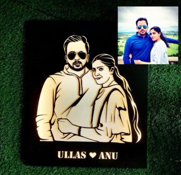 Led Portrait Wood Carving - Image 9