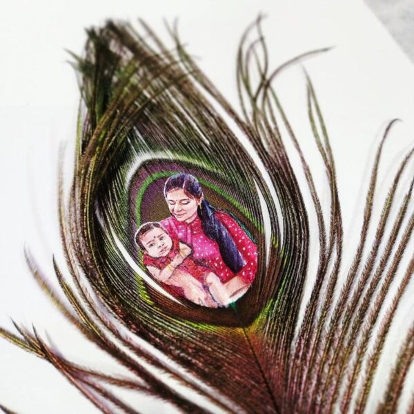 Peacock Feather Painting - Image 2